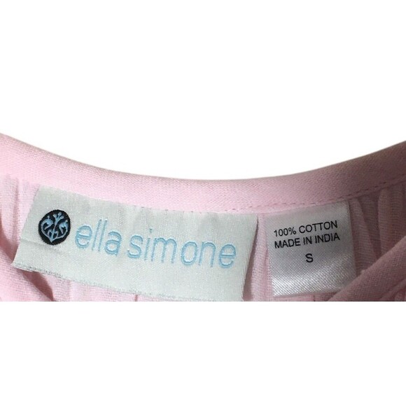 Ellas Simone Loungewear Set Womens Size Small Pink 100% Cotton Pajama Sleeveless - Picture 3 of 8